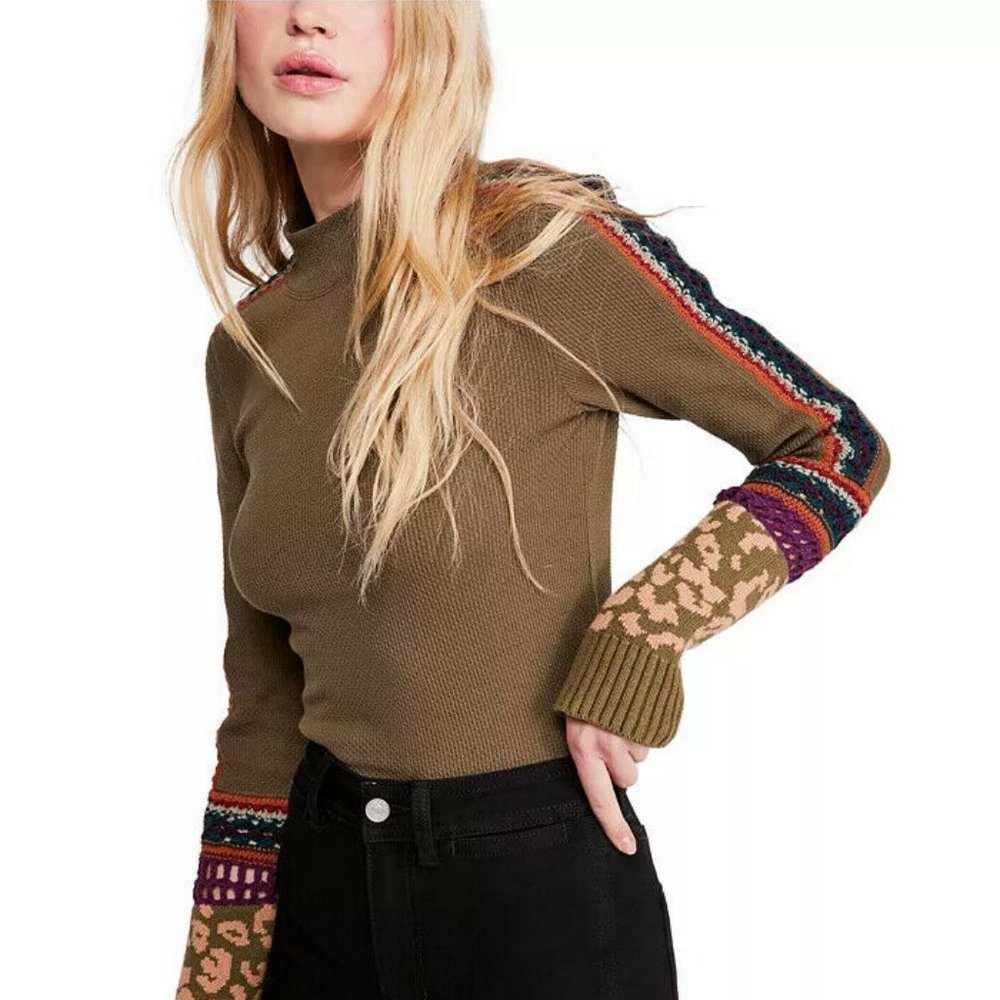 Free People NWT Switch It Up Thermal Top LG